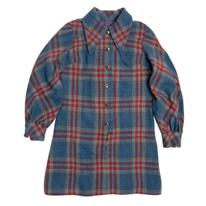 I. MAGNIN (USA) 70s, Tweed, Victorian Prairie, Mini Dress - Picture 1 of 5