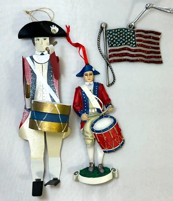 Colonial Williamsburg Drum Corp Adornos de Navidad Lote de 3 De Colección 1995 X5 Foto 1 de 4