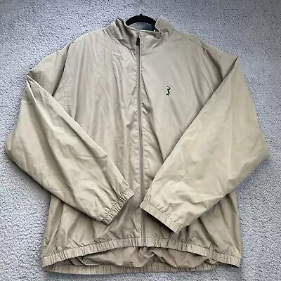 PGA Tour Jacket Mens 2XL Tan Full Zip Golf Windbreaker Long Sleeve - Изображение 1 из 4