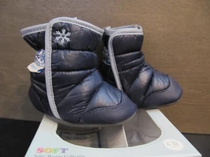 Robeez Shoes - Lil Snow Days - Navy Soft Boot Size 6-12 months NEW - Picture 1 of 8