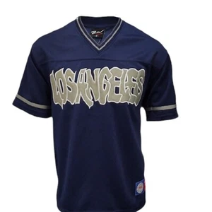 New Vintage Old School Custom B&W Los Angeles Jersey, Medium, Blue Free Shipping - Picture 1 of 10