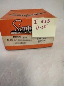 Simpson Model # 523 Panel Meter 0-10 DC Milliamperes NOS Catalog # 15015 - Picture 1 of 8
