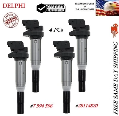 4x bobinas de encendido originales Delphi para MINI COOPER 2011-2016 4Cy #2 811 48 20 Foto 1 de 4