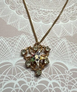 Collana con ciondolo stella orientale tono oro con accenti di strass - Foto 1 di 6