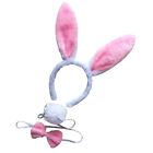  3 Pcs Pink Man Halloween Rabbit Costume Bunny Ears Headband