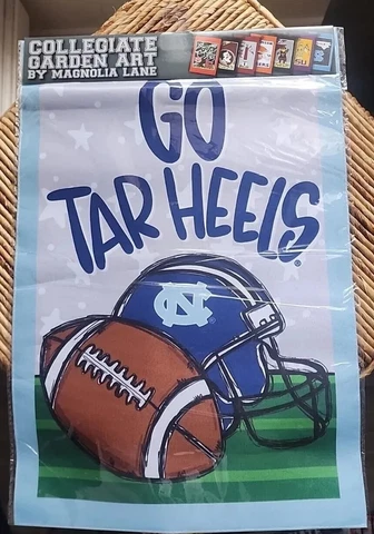 University of North Carolina UNC Chapel Hill Magnolia Lane garden flag 12 x 18” Cover