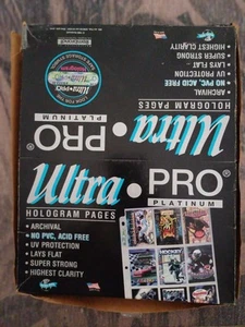 68 ULTRA PRO PLATINUM Hologram 9-POCKET Card Pages Protectors USA Vintage 1996 - Picture 1 of 5