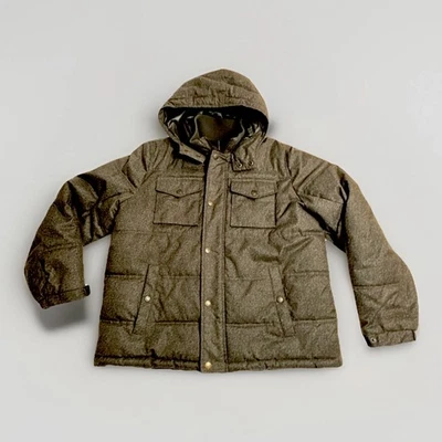 TOMMY HILFIGER Hombres Chaqueta con Capucha XL Acolchada Aislada Abrigo Carbón Extra Grande Foto 1 de 4