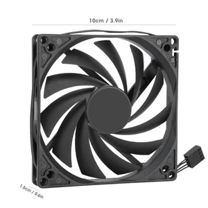 CPU Radiator Fan PWM 4Pin PC Cooler 12V Speed Regulation Ultra Thin Desktop NEW - Afbeelding 1 van 12