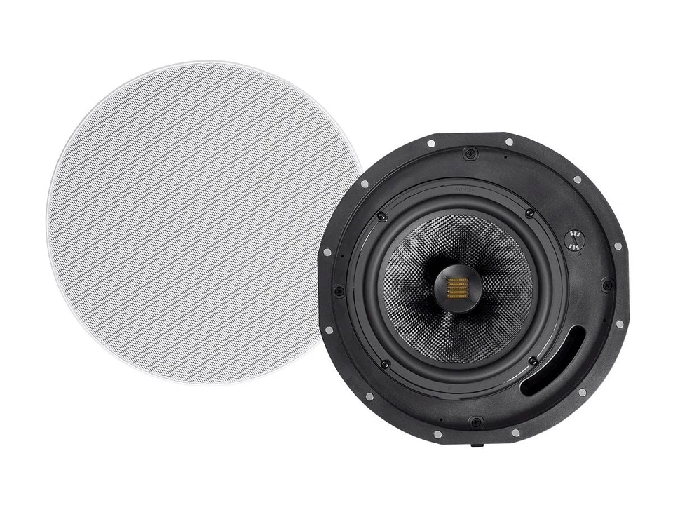 Monoprice - 24435 - Monoprice Amber Ceiling Speakers 8-inch 2-way Carbon Fiber