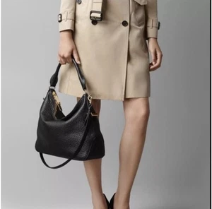 Burberry Ledbury schwarz Kiesel Leder Top Griff Schultertasche Tasche authentisch EUC - Bild 1 von 24