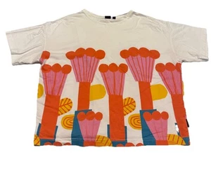Uniqlo Marimekko T-Shirt Tee XS Limited Edition JAPAN Pink Tree Floral Women - Picture 1 of 7