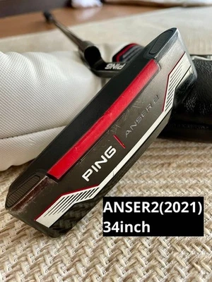 Mazza da golf PING Anser2 2021 putter 34 pollici usata con coperchio e impugnatura - Immagine 1 di 4