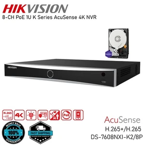 Hikvision 12MP 4K 8CH Videorekorder NVR PoE Home Kamera HDD Sicherheitssystem - Picture 1 of 11