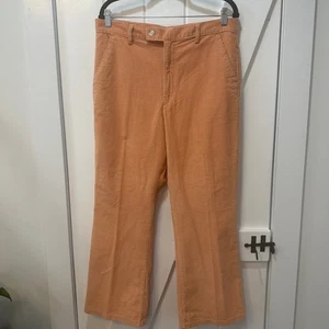 Levis Premium Math Club Flare Pants 32 Orange Corduroy High Rise School Funky - Picture 1 of 8