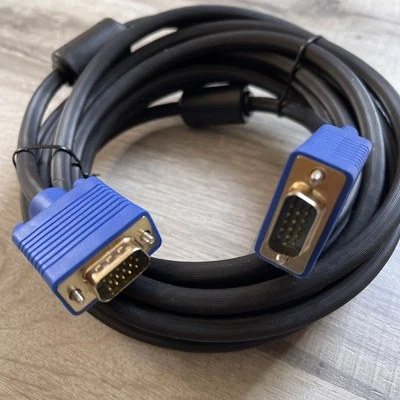 VGA Kabel, VGA-Stecker auf VGA-Stecker, 15-polig, High-Quality ,schwarz 5,0 m  - Bild 1 von 4