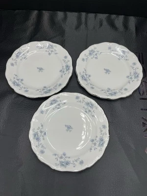 Platos de pan o postre guirnalda azul Johann Haviland de colección - Juego de 3 piezas Foto 1 de 4