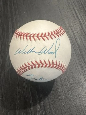Wilbur Wood Autografiado Oficial AL Béisbol con Piratas 64-65 Inscripción Firmado Foto 1 de 3