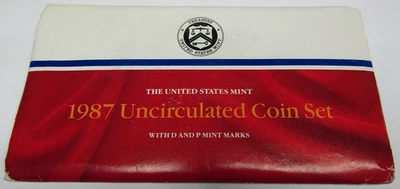 1987 P & D United States Mint Uncirculated Coin Set - Image 1 of 2