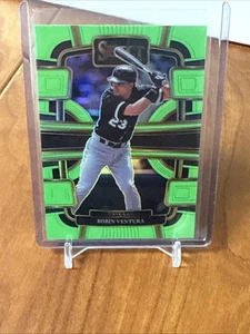 2024 Panini Select Robin Ventura White Sox #75 NEON LIME GREEN REFRACTOR SSP /49 - Bild 1 von 3