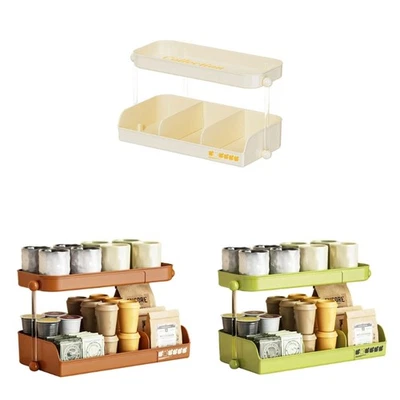 Large Capacity Coffee Cup Organizer Mug Holder 2 Tiers Countertop Storage Rack - Image 1 of 4