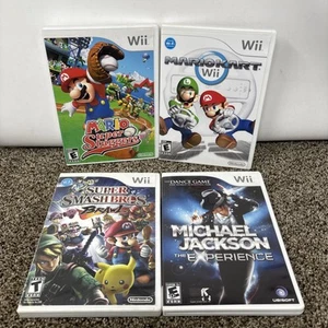 Wii Games Mario Lot Mario Sluggers Mario Kart Smash Bros Michael Jackson - Imagen 1 de 13