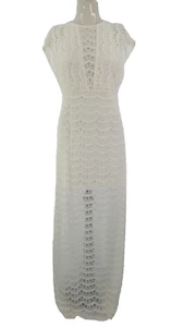 Jarlo Maxi Spitzenkleid ELCRA elfenbein Baumwollmischung Resort böhmische Hochzeit UK 8 neu mit Etikett - Bild 1 von 12