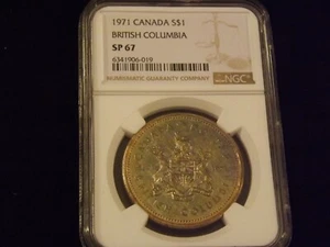 1971  S$1        British Columbia    Canada    NGC   SP 67 - Picture 1 of 2