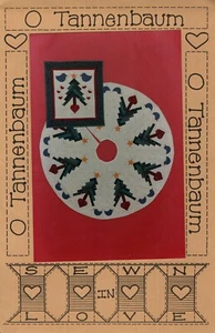 O TANNENBAUM Pieced Christmas Tree Skirt Quilt Pattern by Sewn In Love UNCUT - Picture 1 of 3