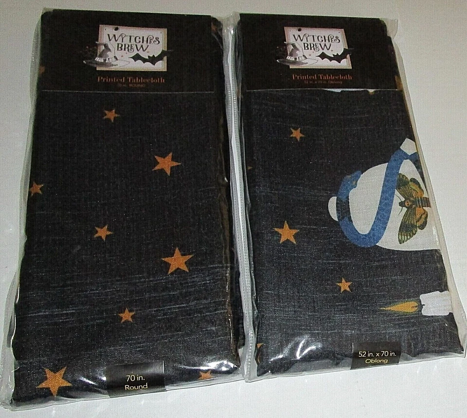 HALLOWEEN Printed Tablecloth Assortment BOOK OF SPELLS  [Your Choice] - Image 1 of 2