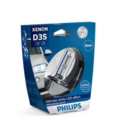 1 X Philips D3S Xenon Lamp 35W PK32D-5 White Vision 5000K Xenon Lamp - Image 1 of 4