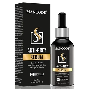 Mancode Anti-Grey Serum Hair & Beard - 30 ml Free Shipping - Picture 1 of 7