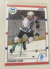 1990-91 Score Sylvain Cote Autograph Card 