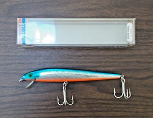 Large Rebel Fishing Lure S-4015 Sinking Minnow W/Box 7" Long, Blue, Silver, Red - Picture 1 of 8