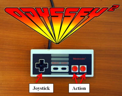 Nintendo NES Modded Controller Joystick for Magnavox Odyssey 2 Mod - Image 1 of 4