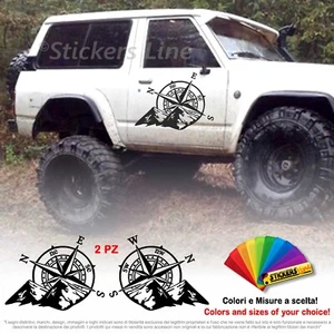 Adesivi montagna rosa dei venti per Suzuki Jeep Nissan fuoristrada 4x4 off road - Picture 1 of 3