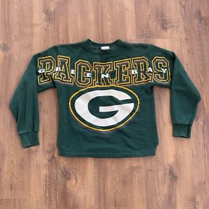 Vintage Green Bay Packers NFL Football Crewneck Sweatshirt Youth Size Medium Vtg