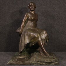 Great bronze sculpture statue signed Astorri dated 1925 Treccia Rossa