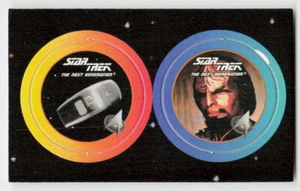 1994 Star Trek: The Next Generation Stardiscs #8 / 57 Phaser / Lieutenant Worf - Picture 1 of 2