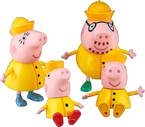 Peppa Pig Peppa’s Adventures Peppa’s Family Rainy Day Figure 4-Pack Toy - Picture 1 of 5