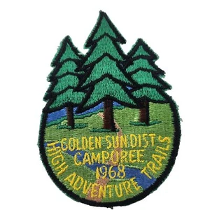 Vintage 1968 Golden Sun District Camporee Pfadfinder Aufnäher CA BSA - Bild 1 von 3