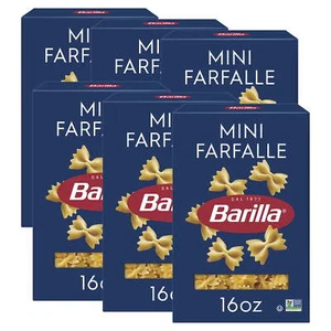 (6 pack) Classic Blue Box Pasta Mini Farfalle 16 oz - Picture 1 of 6