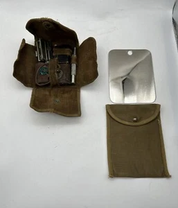WWI U.S. Army Travel Shaving Kit w/mirror - Picture 1 of 9