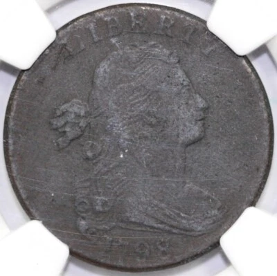 1798 1c S-172 2nd Hair Draped Bust Large Cent NGC XF Details Environmental Dam. - Image 1 of 4