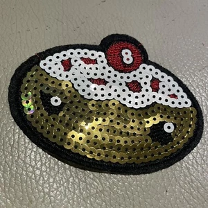 Full Embroidered Sequin CAKE Iron / Sew On Patch / Badge BNWT - Picture 1 of 3