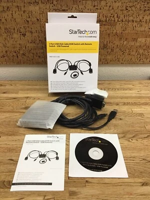 NEW Startech SV211USB 2 Port USB VGA Cable KVM Switch Powered with Remote C-2 - Image 1 of 4
