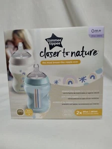 Botella Tommee Tippee Closer To Nature 2x 9 fl oz azul/blanco - Imagen 1 de 6