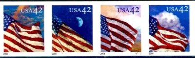 24/7 Flags by AVR PNC4 MNH Pl V2222 Scott's 4240 4241 4242 4243 or 4243a - Image 1 of 2
