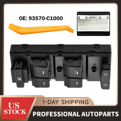 for 2015 2016 2018 2019 HYUNDAI SONATA DRIVER MASTER Window Switch OEM TL3366350 - Image 1 of 4