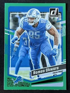 2023 Panini Donruss - Press Proof Green #104 Romeo Okwara - Picture 1 of 2